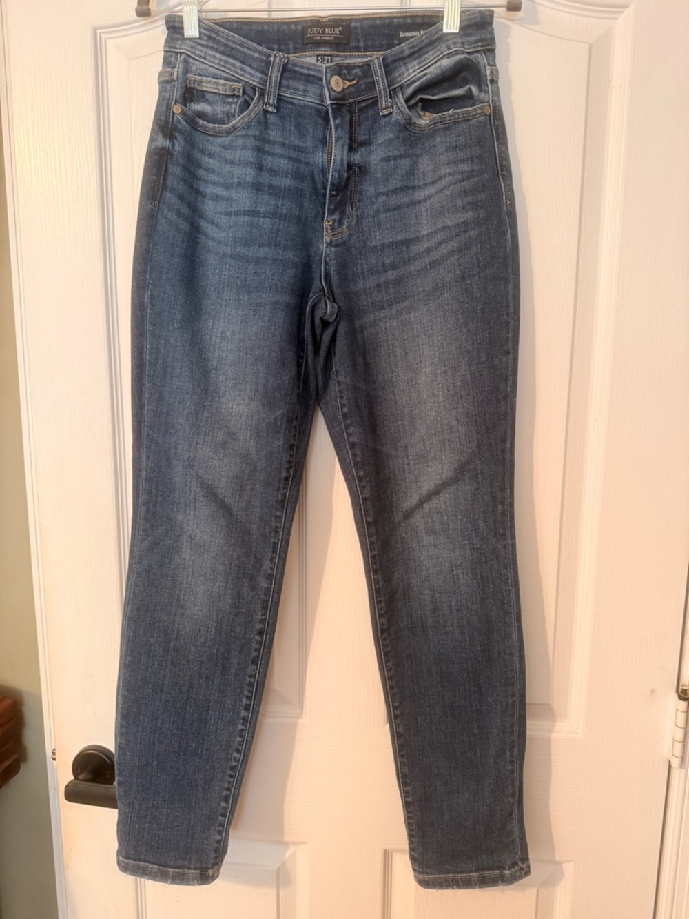 Judy Blue Women's Boyfriend Dark Blue Wash Jeans